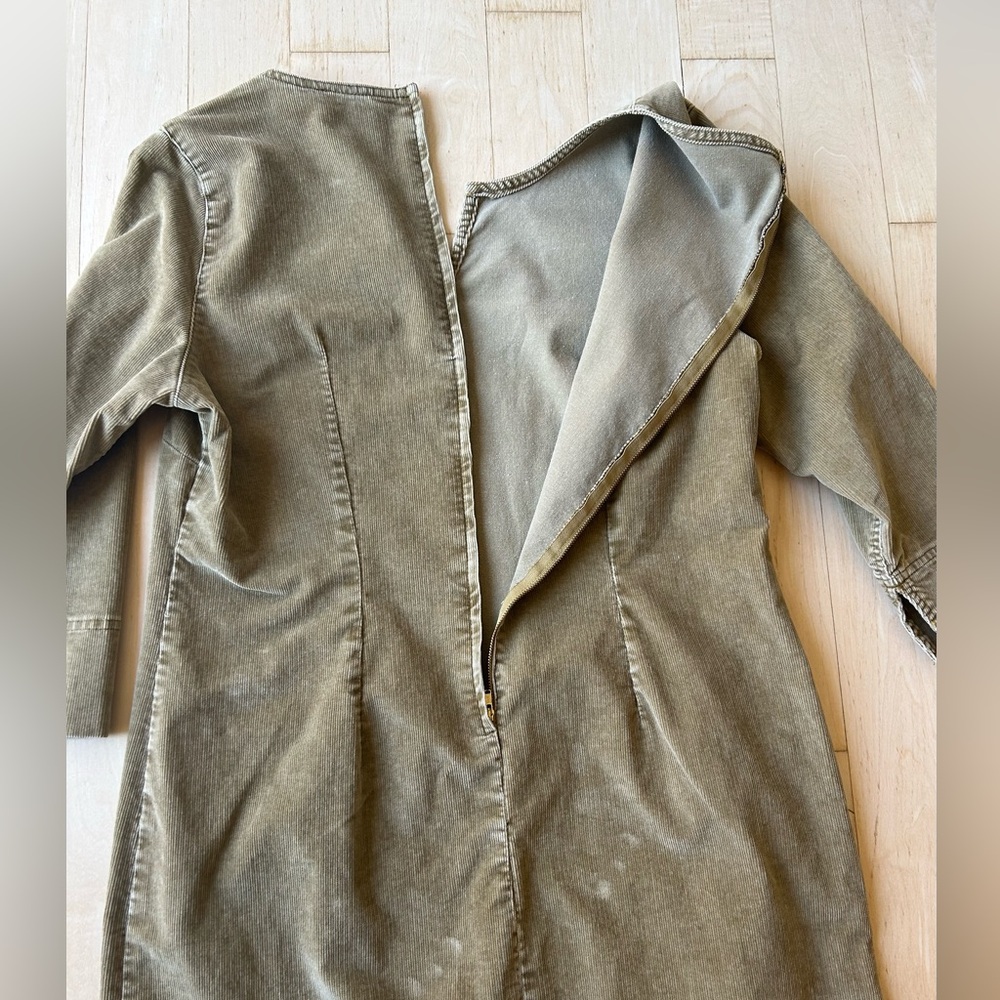The Territory Ahead Women’s Corduroy Khaki Beige Dress with Pockets Size 10 - Picture 9 of 13